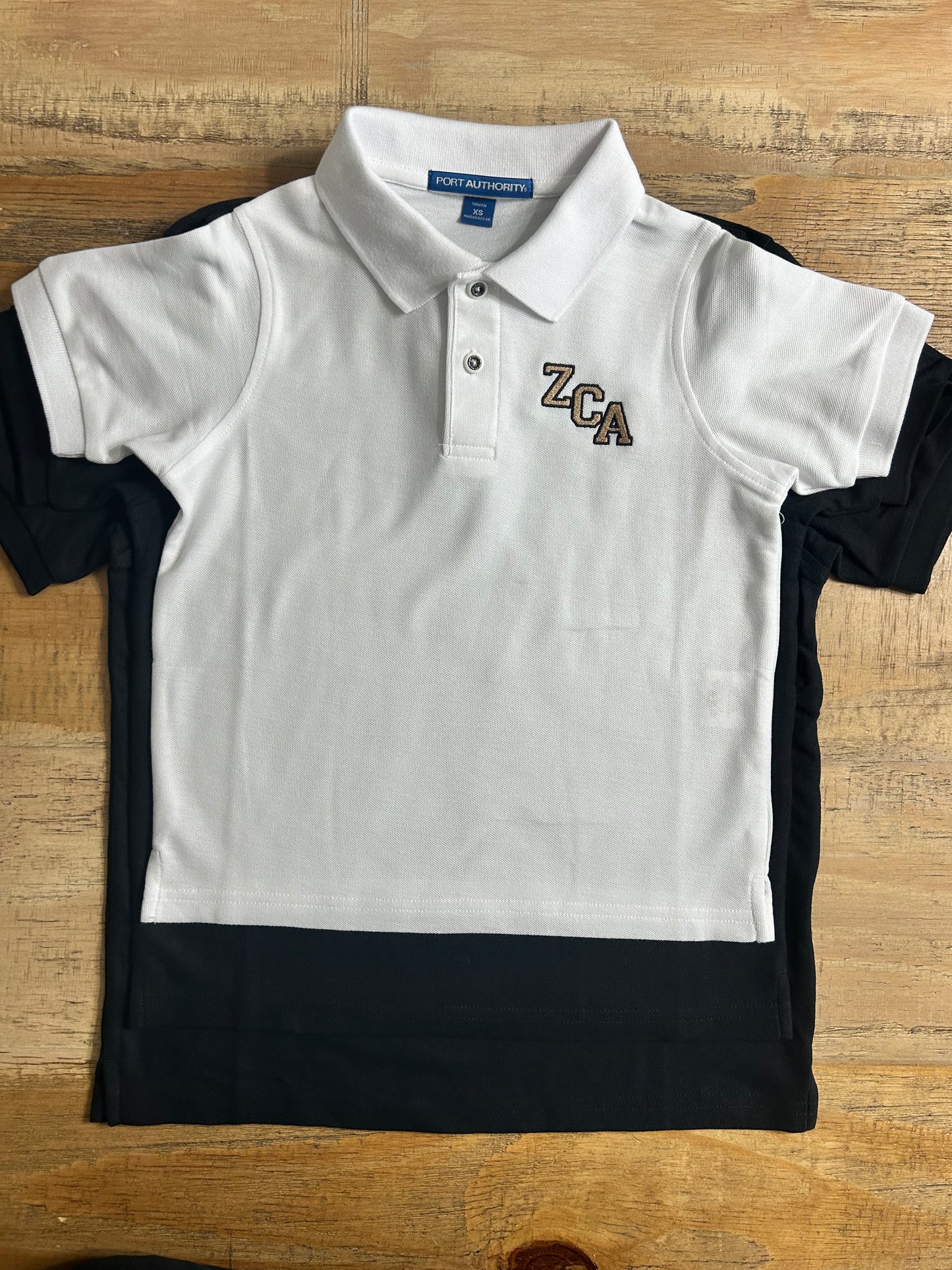 Youth Cotton/Poly Polo | Black