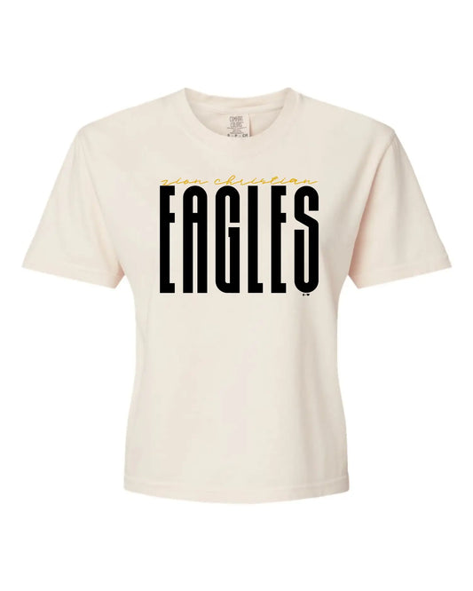 Adult Boxy Ivory Eagles Tee