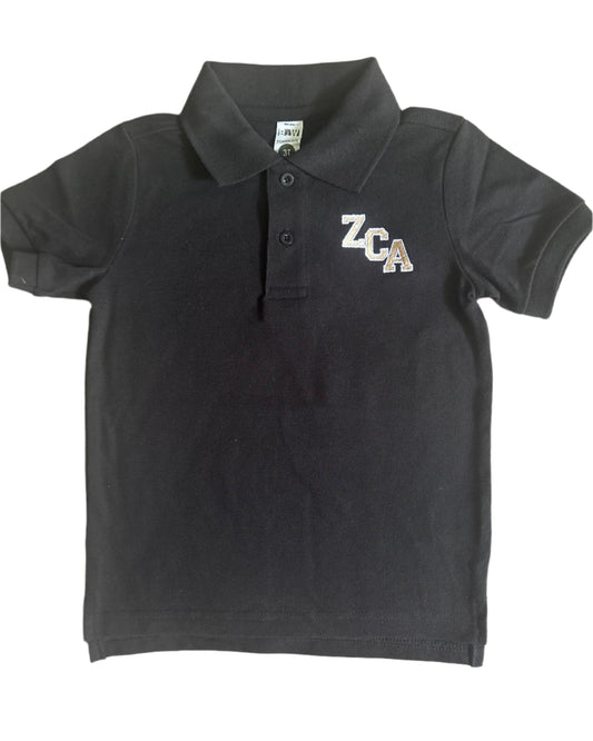 Youth Cotton/Poly Polo | Black