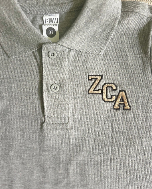 Youth Cotton/Poly Polo | Gray