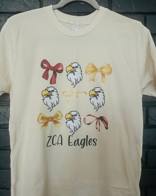 YOUTH Ivory Eagles & Bows Tee