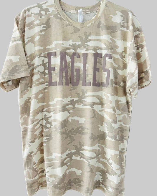 Adult Camo Eagles Tee