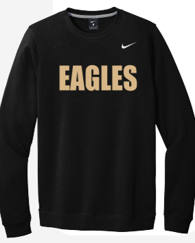 Nike EAGLES Club Crew | Black & Gold