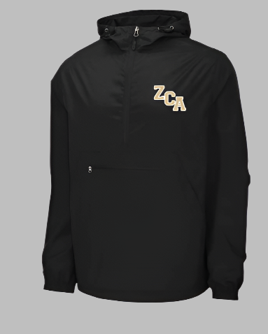 Black Packable Anorak Pullover